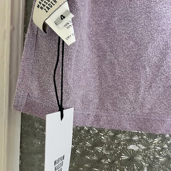 Maryam Nassir Zadeh Purple Square Neckline Backless + Sleeveless Top - Picture 6 of 7